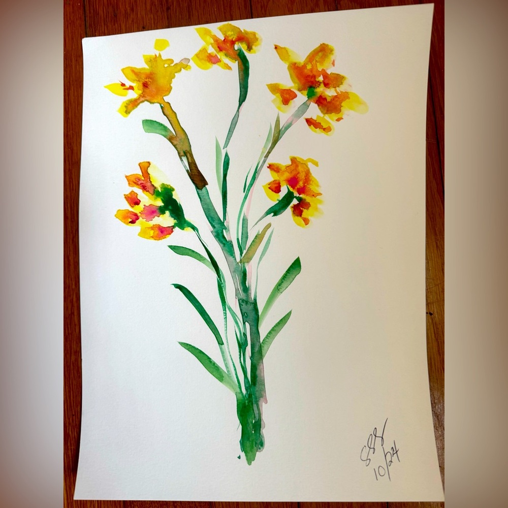 Original signed watercolor 9”x12”
